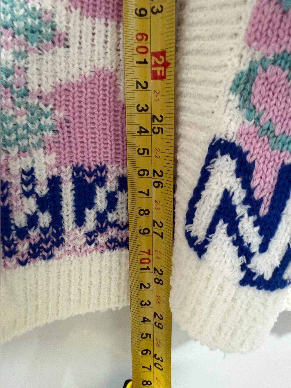 Chanel Cream Logo Graphic Knit Cardigan